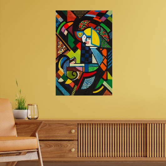 Dochter in een Rocker Poster (Woonkamer 2)