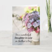 Dochter in Law Moederdag Bloemen Outdoor Tafel Kaart (Voorkant)