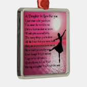 Dochter in Law Poem - Ballerina Metalen Ornament (Rechts)