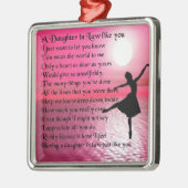 Dochter in Law Poem - Ballerina Metalen Ornament (Links)