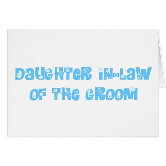 Dochter in-law van de Groom (Voorkant Horizontaal)