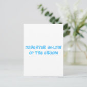 Dochter in-law van de Groom Briefkaart (Staand voorkant)