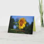 Dochter-in-law Verjaardag Zonnebloem Kaart (Voorkant)