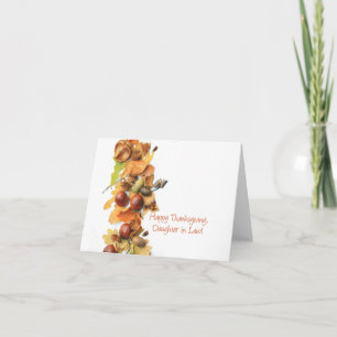 Dochter in Recht Thanksgiving Kaart
