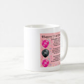 Dochter in rechtengedicht - 21ste verjaardag koffiemok (Voorkant rechts)