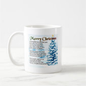 Dochter in rechtengedicht - kerstontwerp koffiemok (Links)