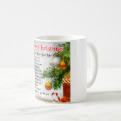 Dochter in rechtengedicht - kerstontwerp koffiemok (Voorkant rechts)