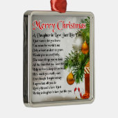 Dochter in rechtengedicht - kerstontwerp metalen ornament (Rechts)