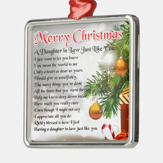 Dochter in rechtengedicht - kerstontwerp metalen ornament (Links)