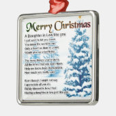 Dochter in rechtengedicht - kerstontwerp metalen ornament (Links)
