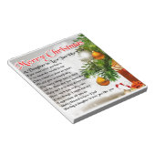 Dochter in rechtengedicht - kerstontwerp notitieblok (Schuin)