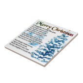 Dochter in rechtengedicht - kerstontwerp tegeltje (Zijkant)