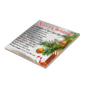 Dochter in rechtengedicht - kerstontwerp tegeltje (Zijkant)