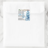 Dochter in rechtengedicht - kerstontwerp vierkante sticker (Tas)