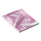 Dochter in rechtgedicht - Roze zijde Notitieblok (Schuin)