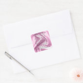 Dochter in rechtgedicht - Roze zijde Vierkante Sticker (Envelop)