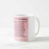 Dochter in rechtsgedicht - 30e verjaardag koffiemok (Voorkant rechts)