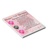 Dochter in rechtsgedicht - 30e verjaardag notitieblok (Schuin)