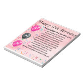 Dochter in rechtsgedicht - 30e verjaardag notitieblok (Linkerzijde)