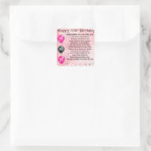 Dochter in rechtsgedicht - 30e verjaardag vierkante sticker (Tas)