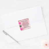 Dochter in rechtsgedicht - 30e verjaardag vierkante sticker (Envelop)
