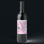 Dochter in Wet Gedicht Flesetiket 30e Verjaardag Wijn Etiket<br><div class="desc">Een geweldig cadeau voor een bijzondere schoondochter op haar verjaardag</div>