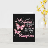 Dochter is mijn beschermengel in de hemel-herdenki kaart (Gele Bloem)