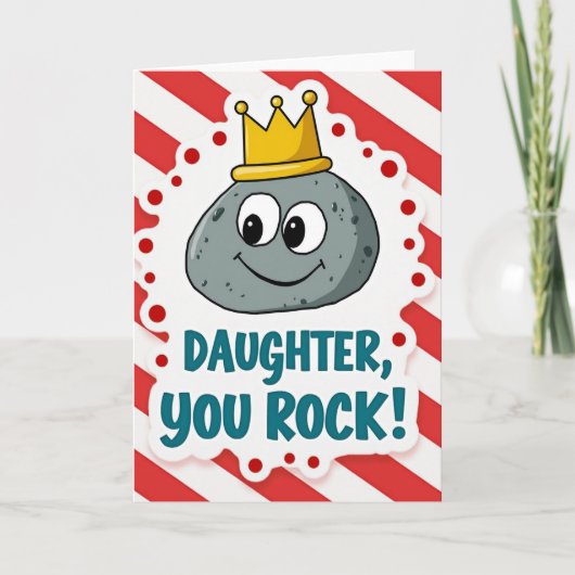 Dochter, jij bent een rots Kunstkaart Kaart (Voorkant)