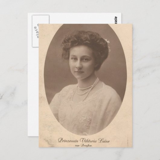 DOCHTER Keizer Wilhelm II van Duitsland #044D Briefkaart (Voorkant / Achterkant)