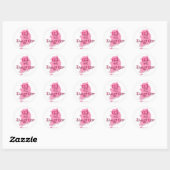 Dochter (Koreaanse) Ronde Sticker (Vel)