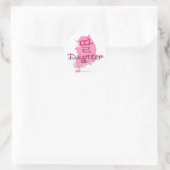 Dochter (Koreaanse) Ronde Sticker (Tas)