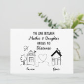 Dochter Lange Afstand Liefde Kaart voor Moeder (Staand voorkant)