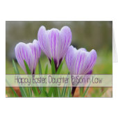 Dochter & Man Gelukkig Pasen Paarse krokussen (Voorkant Horizontaal)