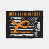 Dochter met de wet MS FL Fleece Deken (Voorkant (Horizontaal))