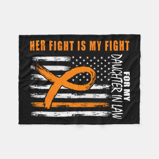 Dochter met de wet MS FL Fleece Deken (Voorkant (Horizontaal))