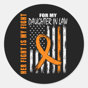 Dochter met de wet MS FL Ronde Sticker