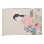 Dochter Miyuki (Elegante Japanse Dame, Aziatische  Kussensloop (Voorkant-Rechts)