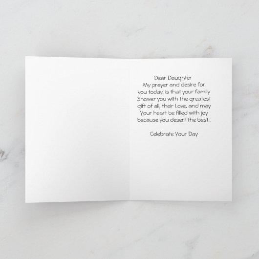 Dochter: Moederdag Kaart (Binnen)