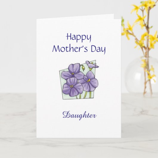 Dochter Moederdag Kaart (Gele Bloem)