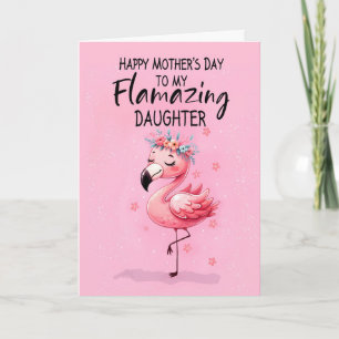 Dochter Moederdag met Flamingo Fabulous Fun Kaart
