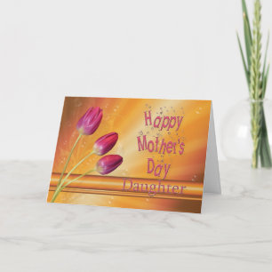 Dochter, Moederdag, tulpen vol zon Kaart