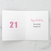 Dochter nummer 21 Foto Collage Big 21st Birthday Kaart (Binnen)