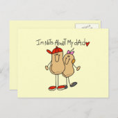 Dochter - Nuts over mijn vader T-shirts en cadeaut Briefkaart (Voorkant / Achterkant)