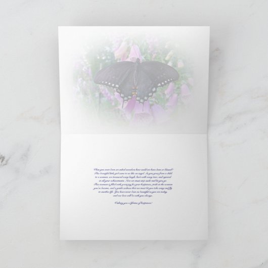 Dochter op Haar Dag van het Huwelijk Kaart (Binnen)