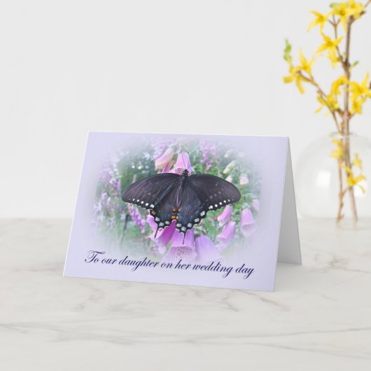 Dochter op Haar Dag van het Huwelijk Kaart (Gele Bloem)