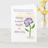 Dochter op Moederdag Bless Violet Flower Kaart (Gele Bloem)