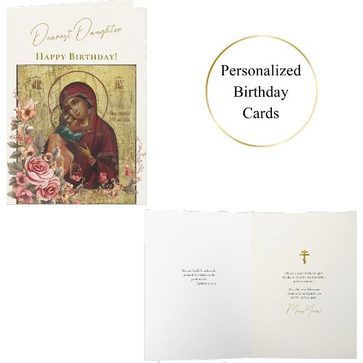 Dochter Orthodox Christelijk Verjaardag Kaart