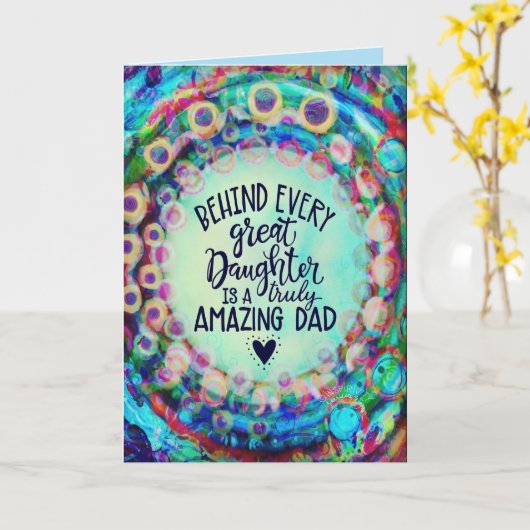 "Dochter papa!" inspiratie Kaart (Gele Bloem)
