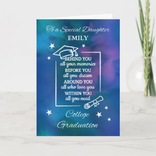 Dochter Personaliseer College Afstuderen Quote Kaart