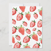 Dochter Picknick Strawberry Thema Verjaardagsfeest Kaart (Achterkant)